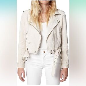 BLANK NYC Cropped Suede Moto Jacket